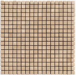 TRAVERTIN MOSAIQUE 1.5X1.5 CM IVOIRE