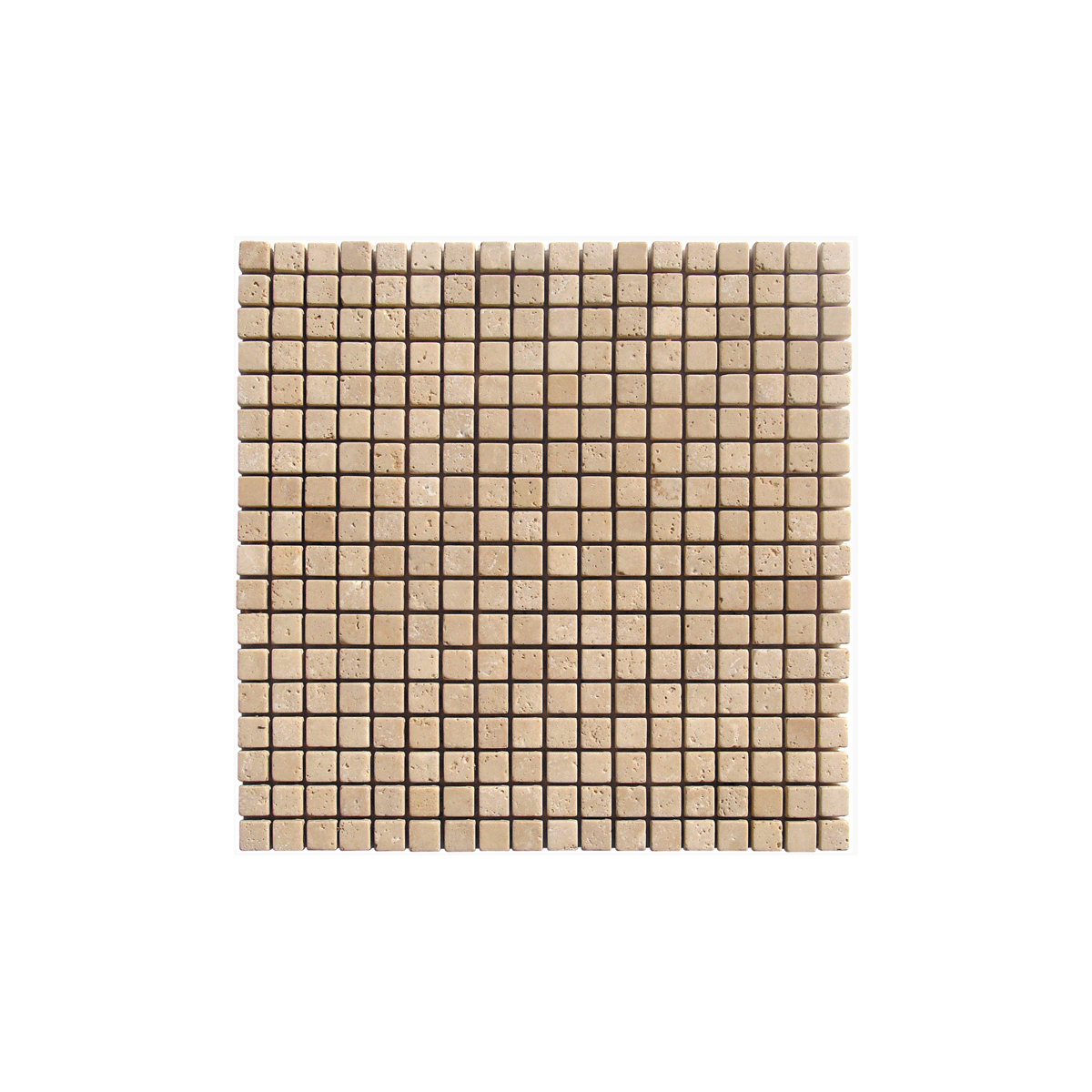 TRAVERTIN MOSAIQUE 1.5X1.5 CM IVOIRE