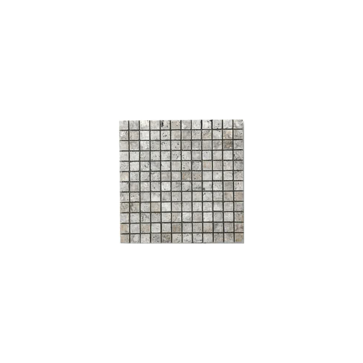 TRAVERTIN MOSAIQUE 2.3X2.3 CM SILVER