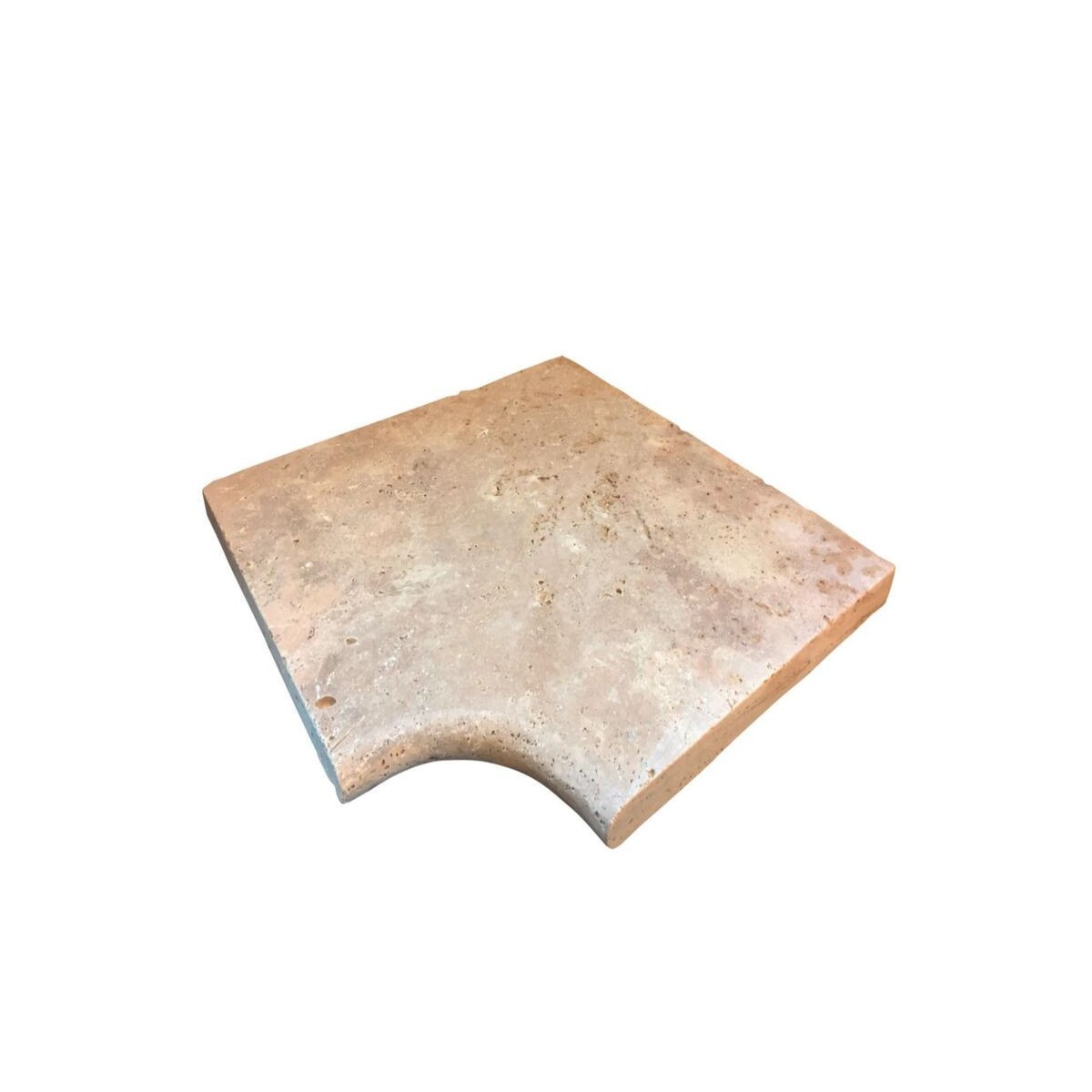TRAVERTIN ANGLE RENTRANT MARGELLE 45X45X3 CM NUANCE 1ER CHOIX