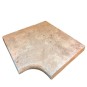 TRAVERTIN ANGLE RENTRANT MARGELLE 45X45X3 CM NUANCE 1ER CHOIX