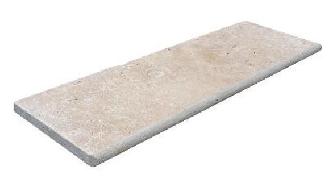 TRAVERTIN MARGELLE IVOIRE 33X100X3 CM 1BORD ARRONDI