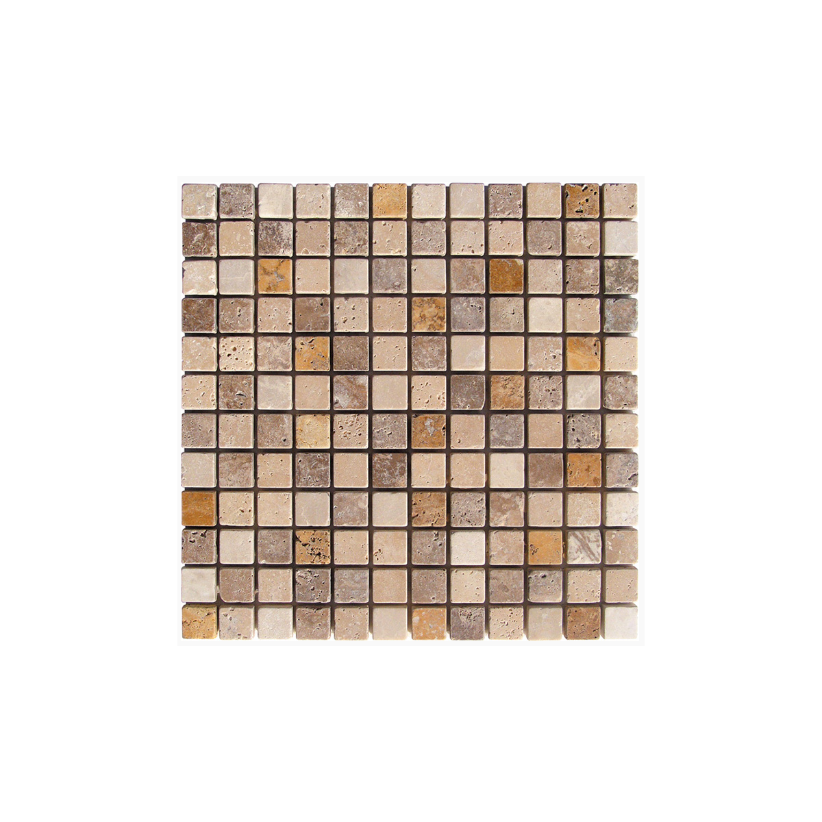 TRAVERTIN MOSAIQUE 2.3X2.3 CM IVOIRE JAUNE NOCE