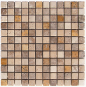 TRAVERTIN MOSAIQUE 2.3X2.3 CM IVOIRE JAUNE NOCE