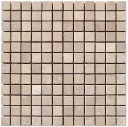 MARBRE MOSAIQUE 2.3X2.3 CM CREME IVOIRE