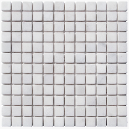MARBRE MOSAIQUE 2.3X2.3 CM CARRARA BLANC BORD RECTIFIE
