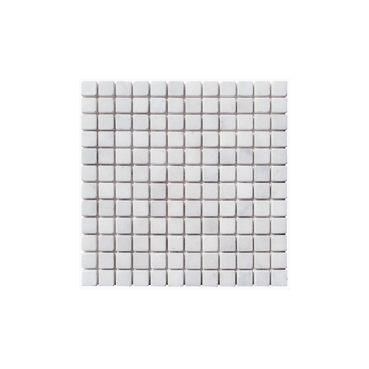 MARBRE MOSAIQUE 2.3X2.3 CM CARRARA BLANC BORD RECTIFIE