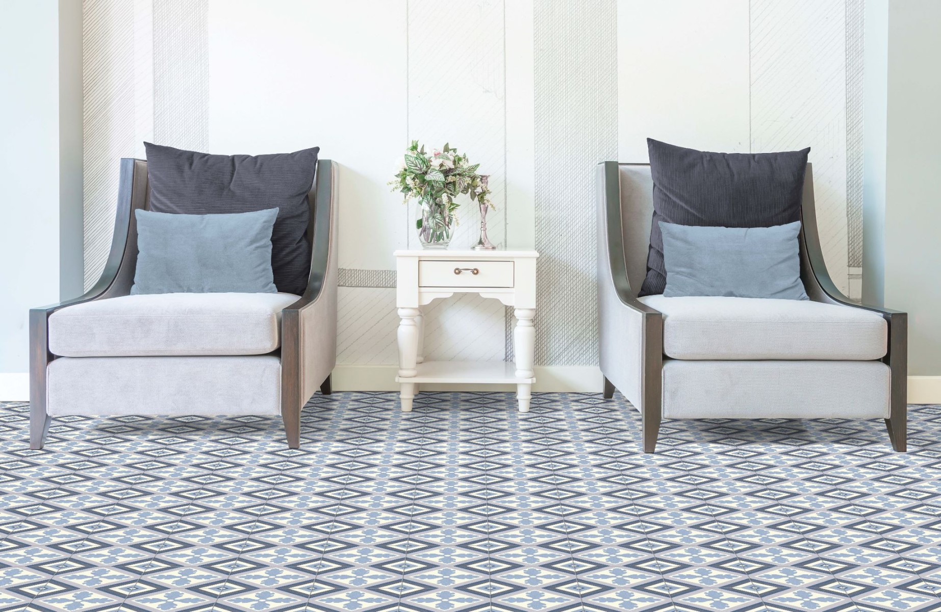 RIVIERA MENTON 25X25 CM SATINÉ NON RECTIFIE