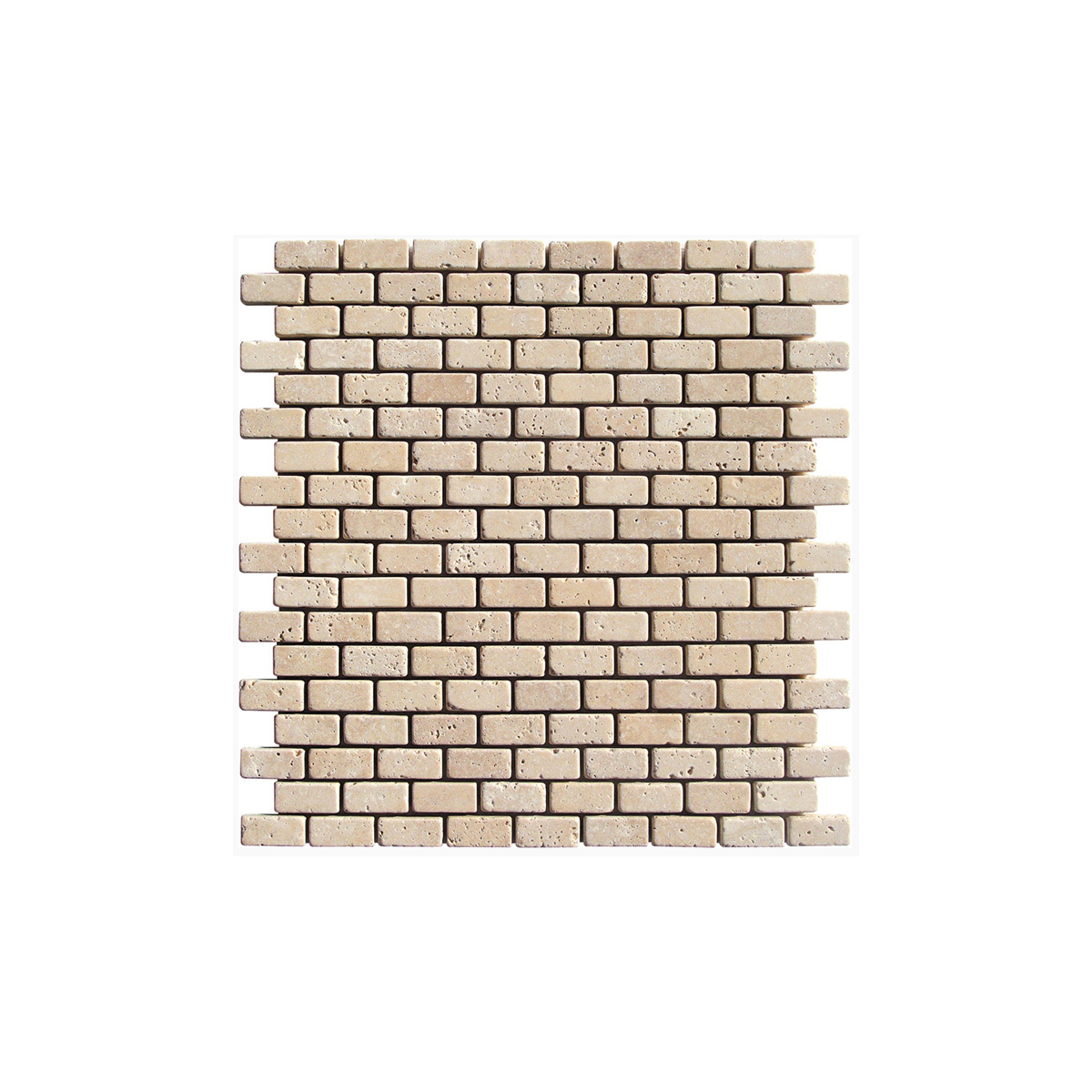 TRAVERTIN MOSAÏQUE BRIQUE 1.5X3 CM IVOIRE