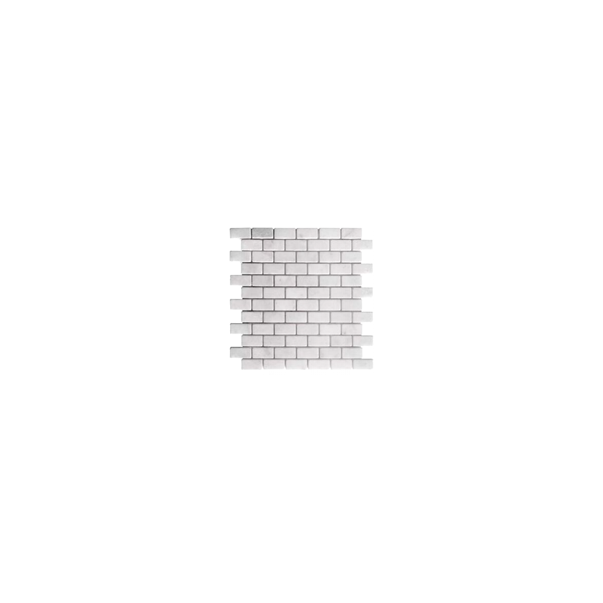 MARBRE MOSAIQUE BRIQUE 2.3X4.8 CM CARRARA BLANC