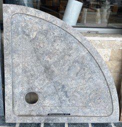 RECEVEUR D'ANGLE TRAVERTIN SILVER