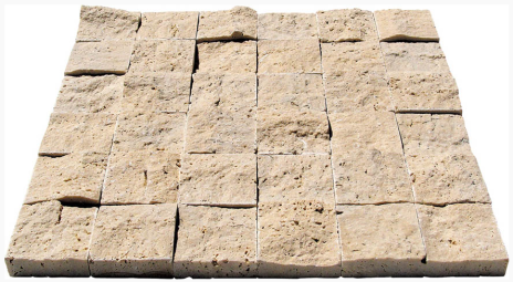 TRAVERTIN PAREMENT 4.8X4.8 CM IVOIRE