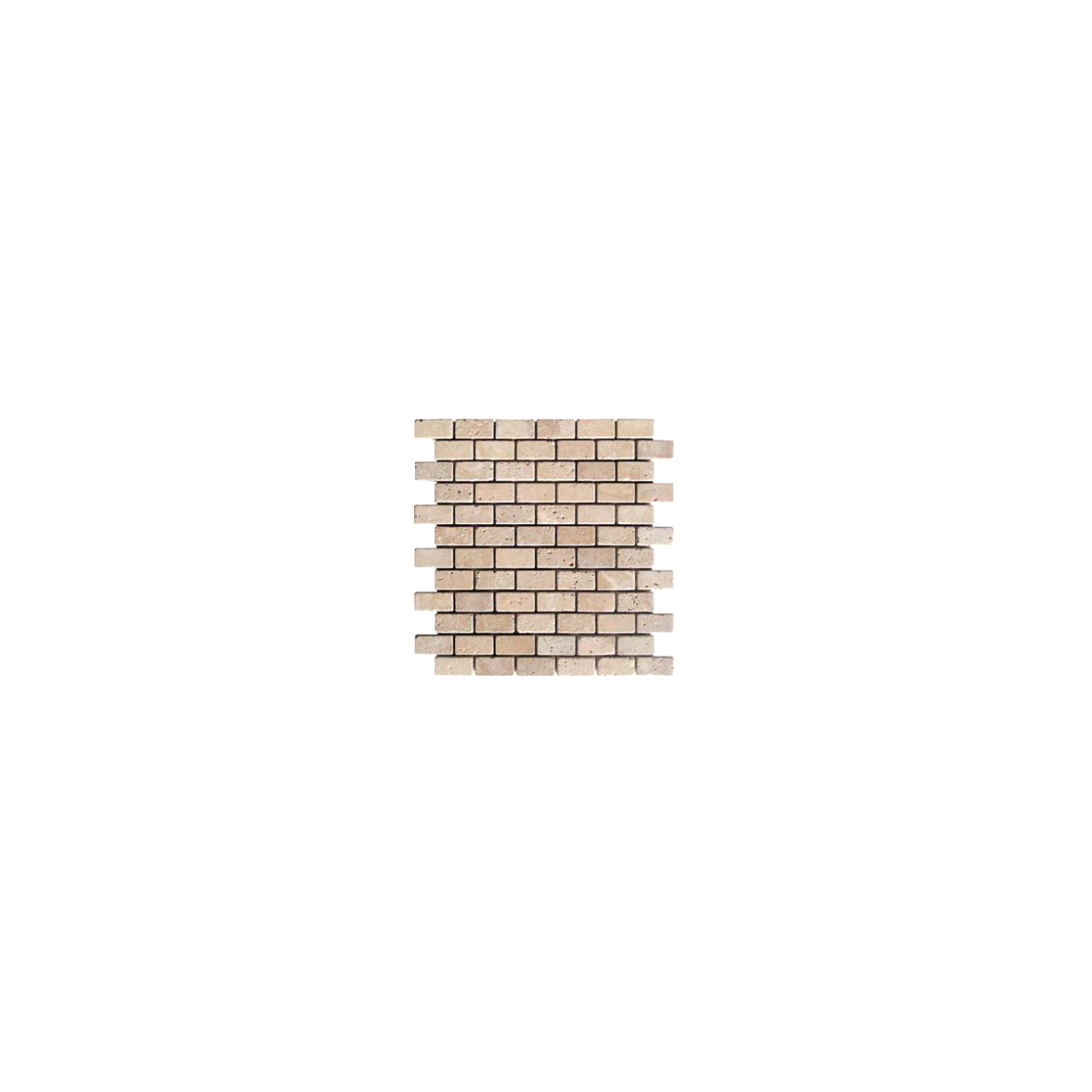 TRAVERTIN MOSAIQUE BRIQUE 2.3X4.8 CM IVOIRE