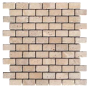 TRAVERTIN MOSAIQUE BRIQUE 2.3X4.8 CM IVOIRE
