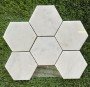 MARBRE MOSAIQUE HEXAGONE CARRARA BLANC 9.8x9.8 CM
