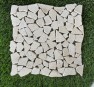 TRAVERTIN MOSAIQUE GALET IVOIRE
