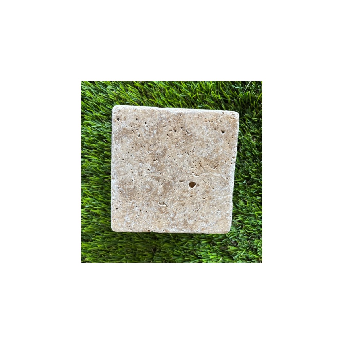TRAVERTIN PAVE NUANCE 10X10 EP 5 CM 1ER CHOIX