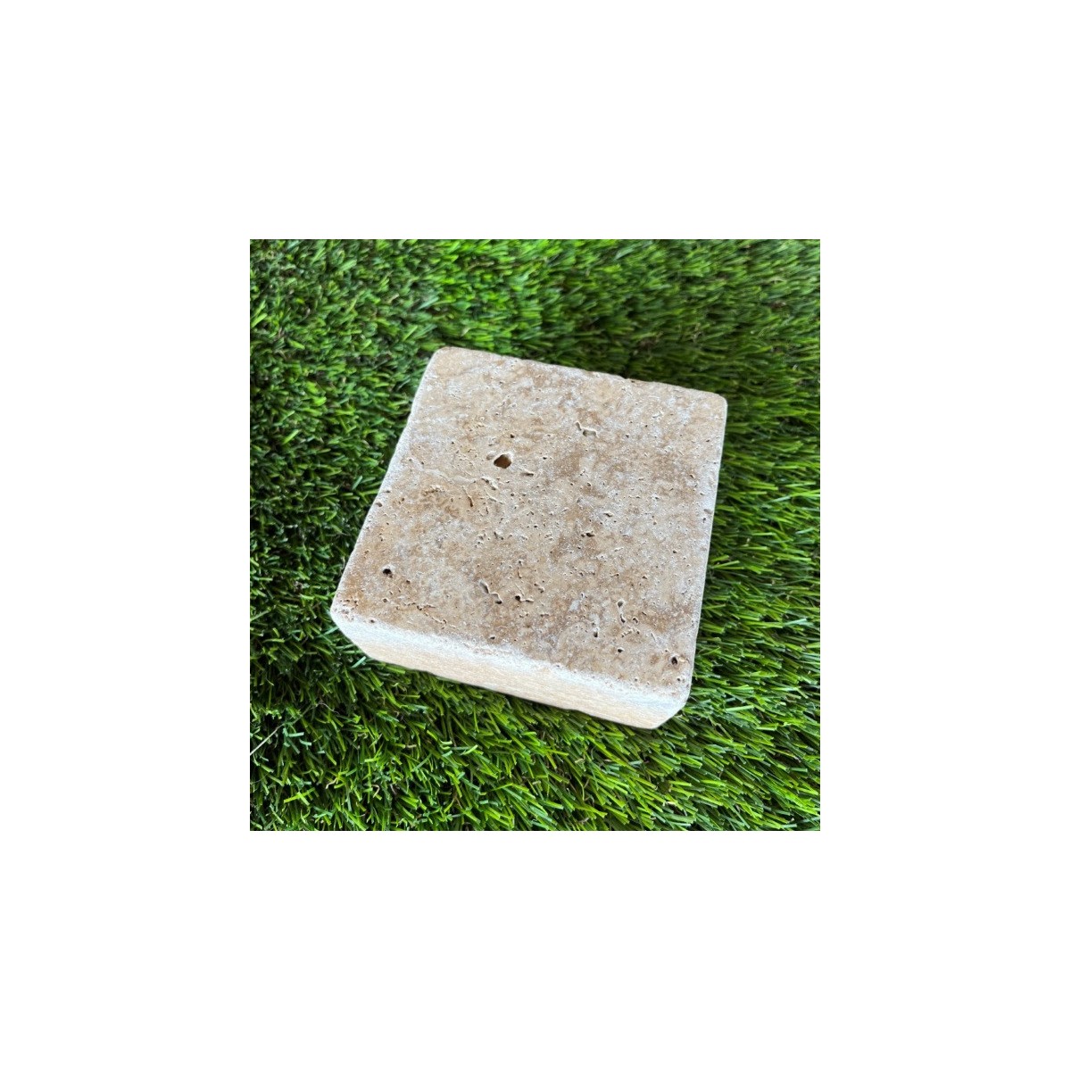 TRAVERTIN PAVE NUANCE 10X10 EP 5 CM 1ER CHOIX