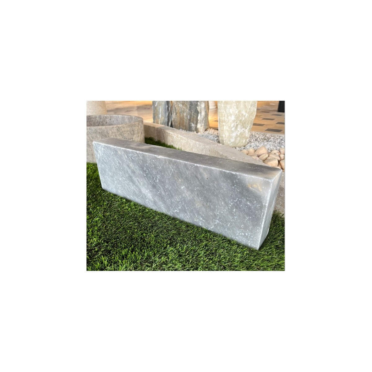 TRAVERTIN BORDURE BLUESTONE 15X50 EP 7 CM 1ER CHOIX