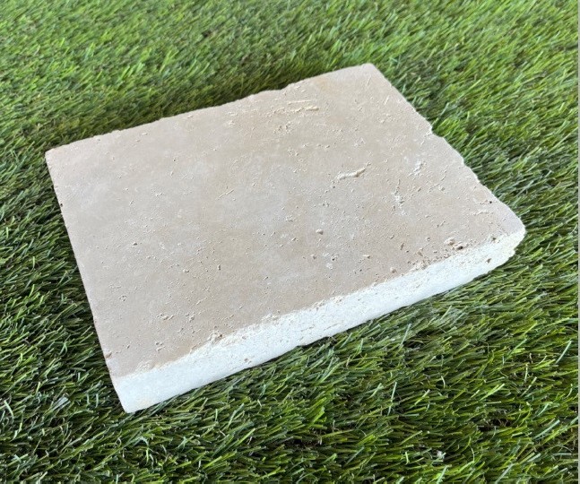 TRAVERTIN PAVE IVOIRE 15.3X20.3 EP 3 CM 1ER CHOIX