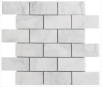 MARBRE MOSAIQUE BRIQUE 4.8X10 CM CARRARA BLANC