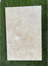 TRAVERTIN IVOIRE 40.6X61 EP 1.2 CM 1ER CHOIX FINITION REBOUCHÉE ADOUCIE