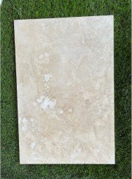 TRAVERTIN IVOIRE 40.6X61 EP 1.2 CM 1ER CHOIX FINITION REBOUCHÉE ADOUCIE