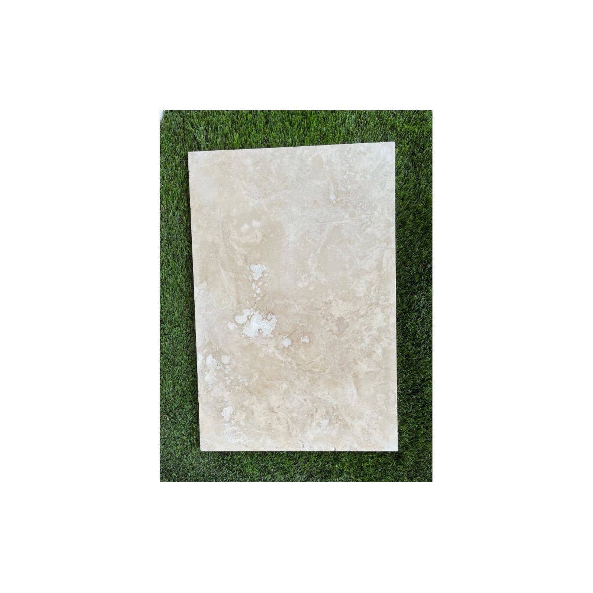 TRAVERTIN IVOIRE 40.6X61 EP 1.2 CM 1ER CHOIX FINITION REBOUCHÉE ADOUCIE