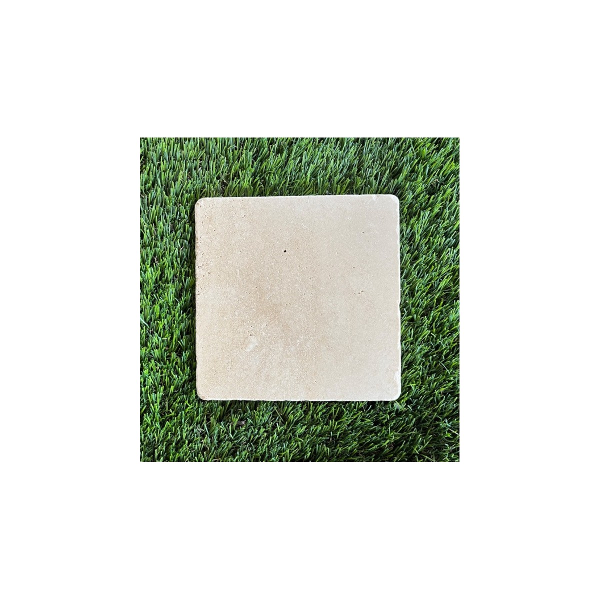 TRAVERTIN IVOIRE 10X10 EP 1 CM 1ER CHOIX