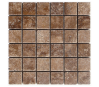 TRAVERTIN MOSAIQUE 4.8X4.8 CM NOCE