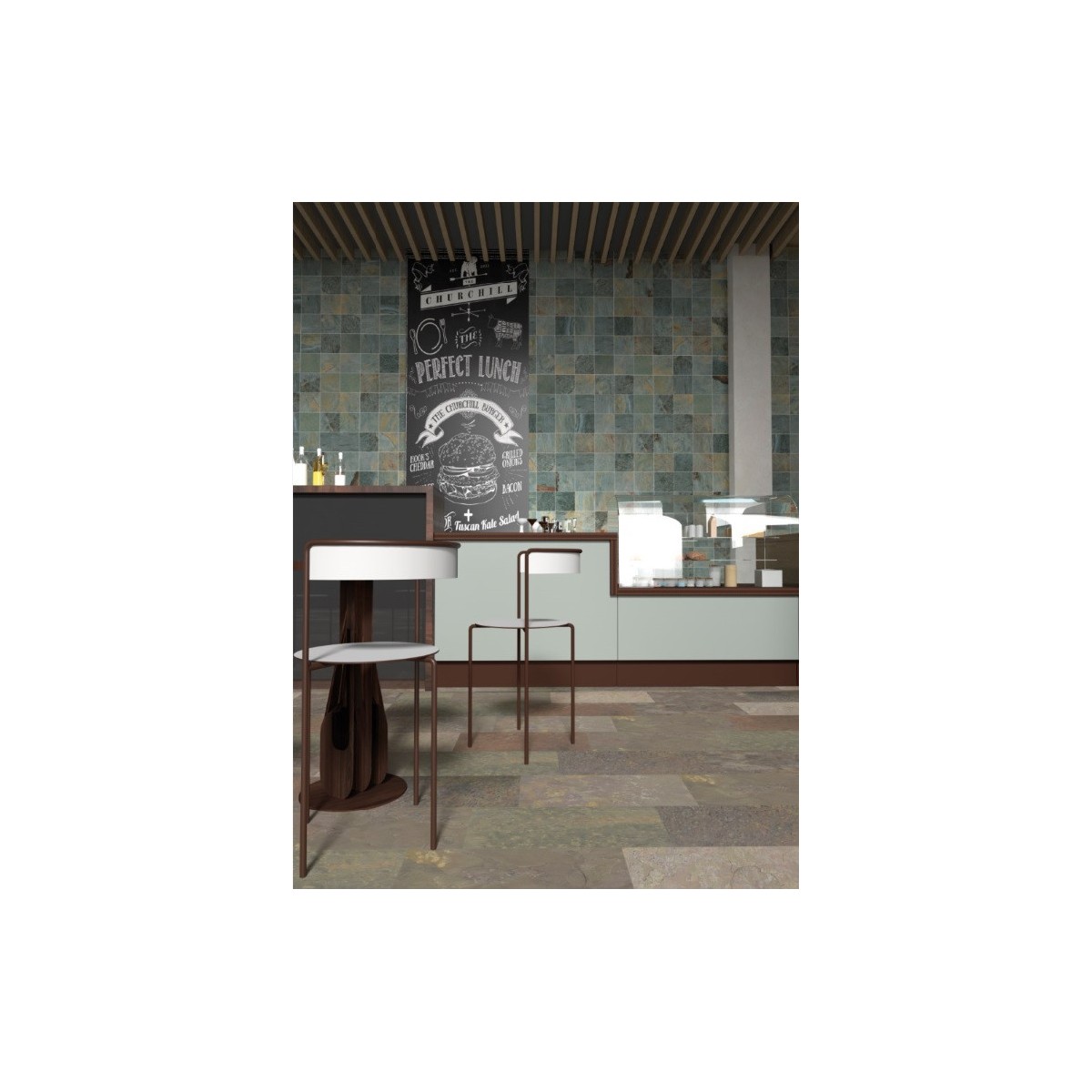 OCEAN BAHIA GREEN 15X15 CM ANTIDÉRAPANT