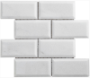 MARBRE MOSAIQUE BRIQUE BISEAUTE 7.5X15 CM CARRARA BLANC