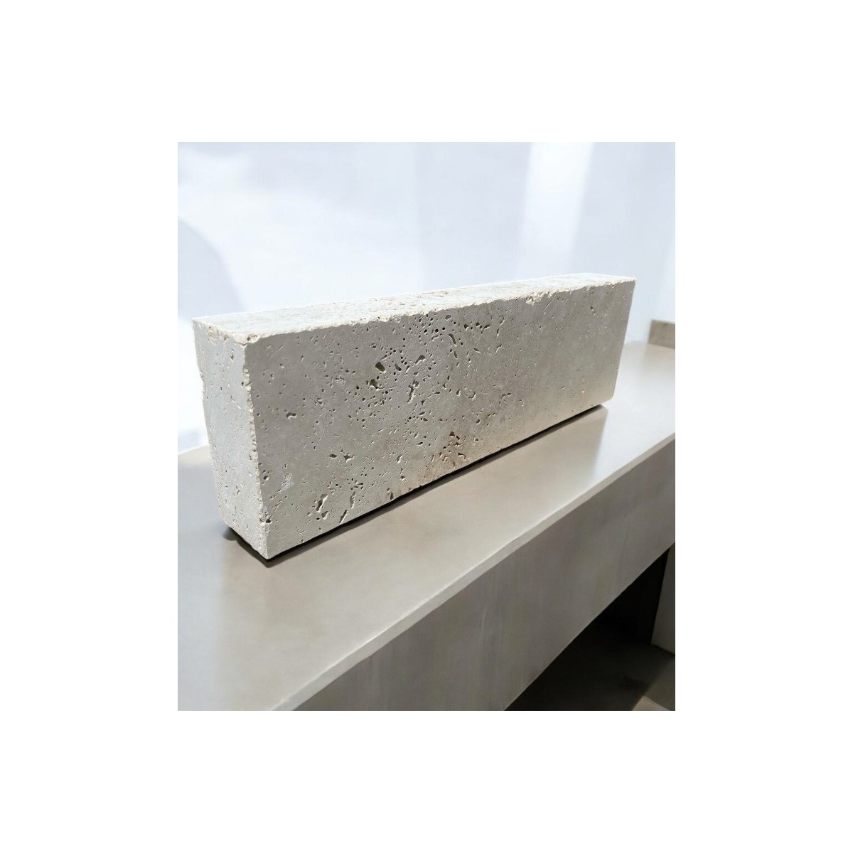 TRAVERTIN BORDURE IVOIRE 15X50 EP 7 CM 1ER CHOIX