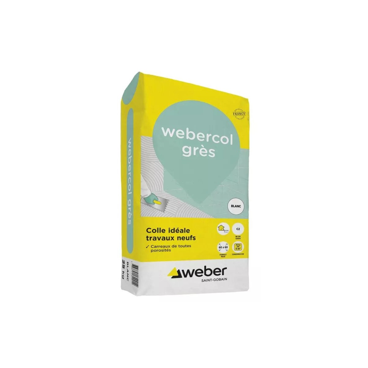 COLLE BLANCHE INTERIEUR / EXTERIEUR 25 KG