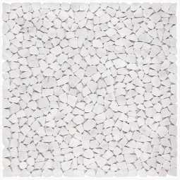 MARBRE MOSAÏQUE GALET CARRARA BLANC