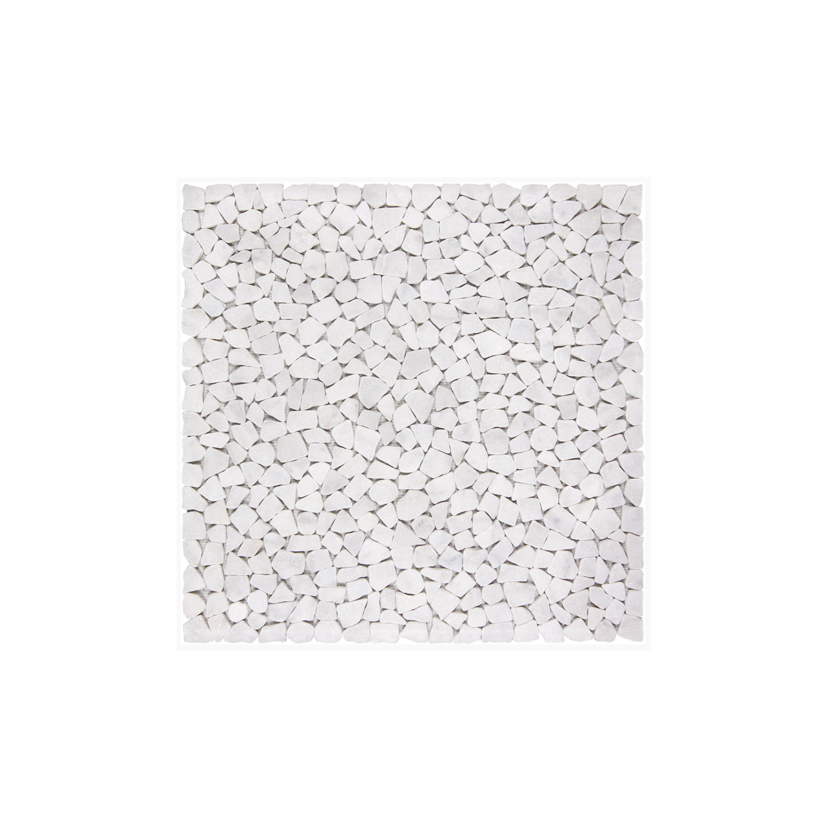 MARBRE MOSAÏQUE GALET CARRARA BLANC