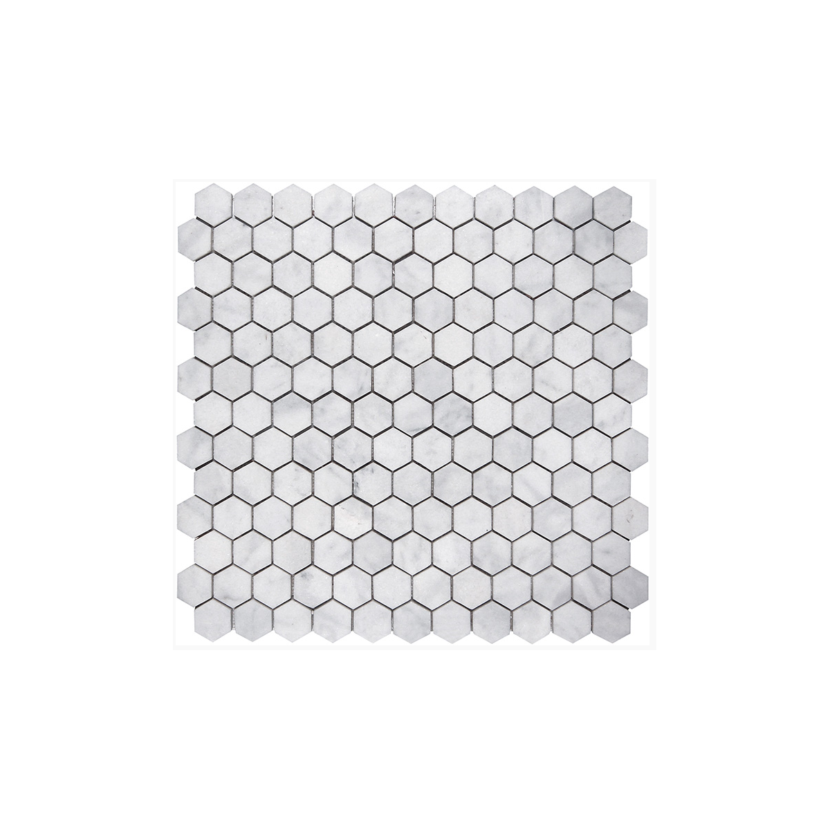 MARBRE MOSAIQUE PETIT HEXAGONE CARRARA BLANC