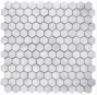 MARBRE MOSAIQUE PETIT HEXAGONE CARRARA BLANC