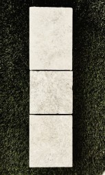 TRAVERTIN PAVE IVOIRE - 3 FORMATS - 15.3X15.3 / 15.3X18 / 15.3X22 EP 3 CM 1ER CHOIX