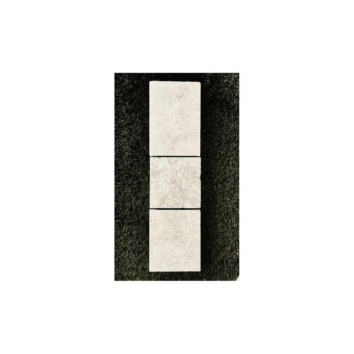 TRAVERTIN PAVE IVOIRE - 3 FORMATS - 15.3X15.3 / 15.3X18 / 15.3X22 EP 3 CM 1ER CHOIX