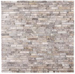 TRAVERTIN MOSAIQUE BARRETTE 1.5XBANDE LIBRE SILVER