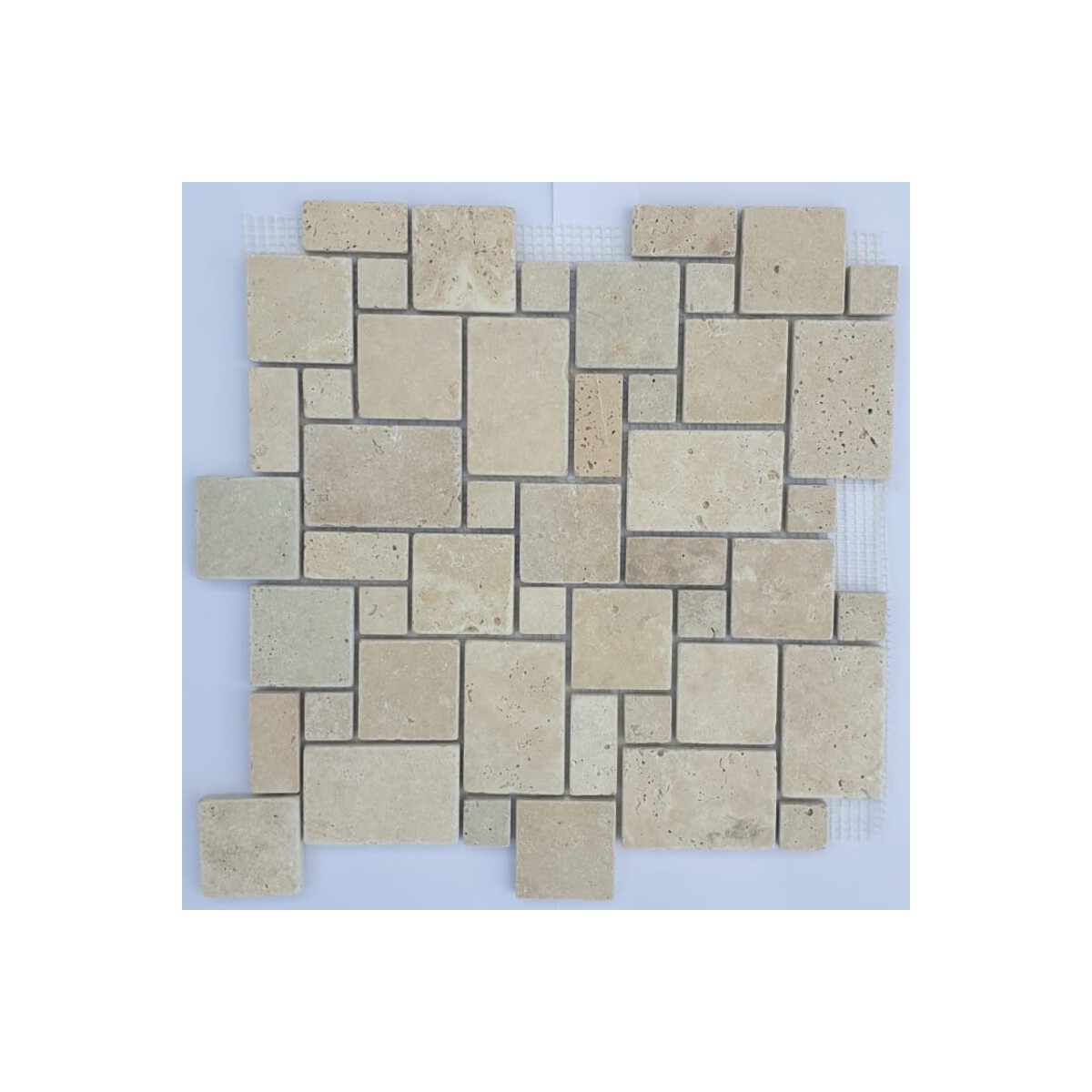 TRAVERTIN MOSAIQUE MINI OPUS IVOIRE VIEILLI