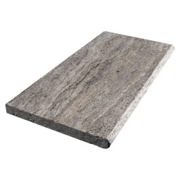 TRAVERTIN MARGELLE SILVER 33X61X3 CM 1BORD ARRONDI